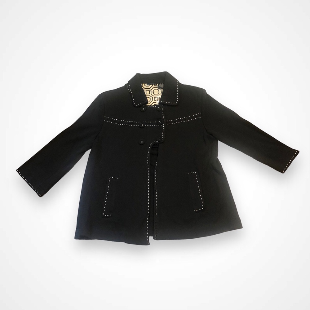 Y2K Contrast Stitch Blazer Jacket